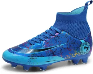 Men's Cleats Firm Ground Soccer Shoes Athletic Lightweight Running Outdoor Turf Comfortable Training Football Shoes