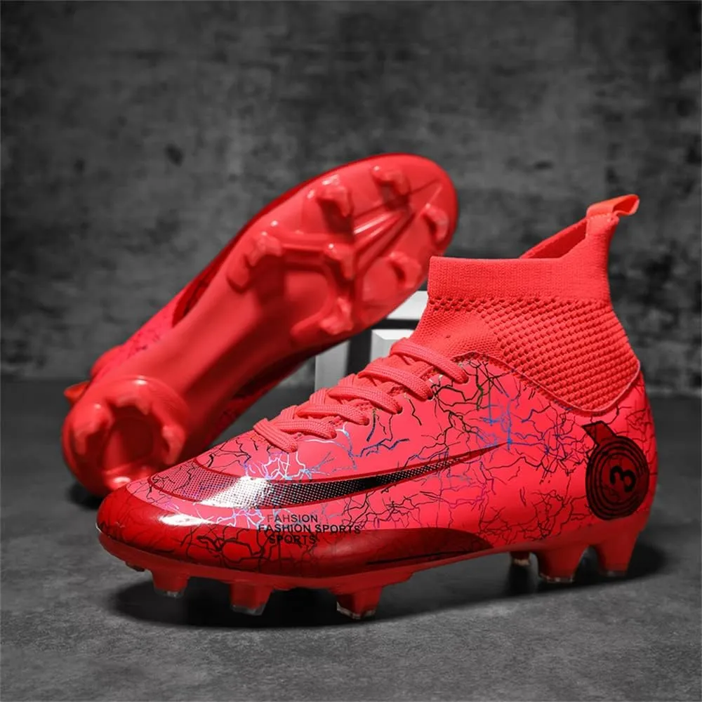 Men's Cleats Firm Ground Soccer Shoes Athletic Lightweight Running Outdoor Turf Comfortable Training Football Shoes