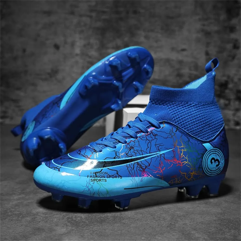 Men's Cleats Firm Ground Soccer Shoes Athletic Lightweight Running Outdoor Turf Comfortable Training Football Shoes