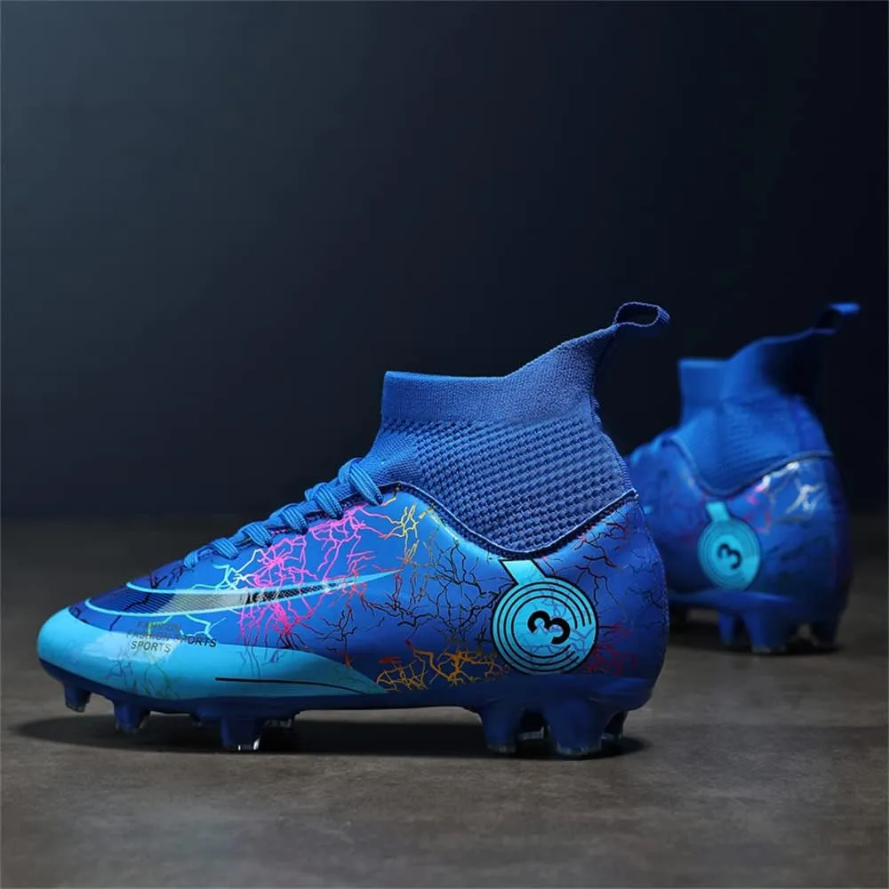 Men's Cleats Firm Ground Soccer Shoes Athletic Lightweight Running Outdoor Turf Comfortable Training Football Shoes