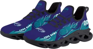 Men's Custom Basketball Flex Control Sneakers Personalized Breathable Fan Gift Name Number Workout Athletic Gym Slip-on Shoes