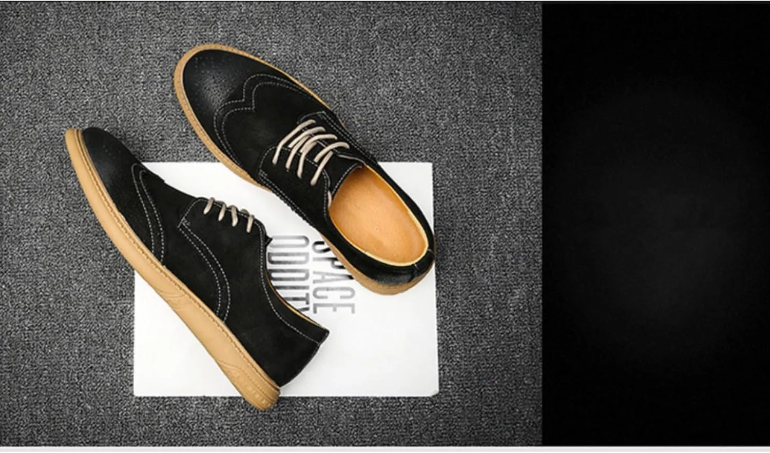 Men's Dress Oxford Shoes Classic Lace Up Retro Suede Leather Round Toe Chunky Heels Low-Top Casual British Business Breathable Brock Formal Shoe