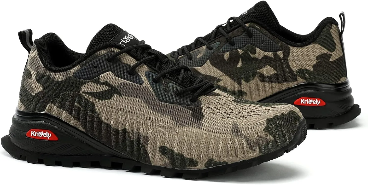 Men's Fashion Sneakers Lightweight Breathable Walking Shoes Tennis Cross Training Shoe Non Slip Trail Running Shoes
