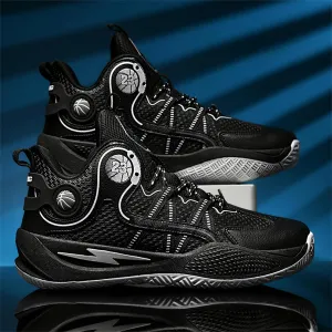 Mens High Top Basketball Shoes Streetball Breathable Non Slip Outdoor Sneakers Cushioning Workout Running Shoes for Fitness Tennis Shoes