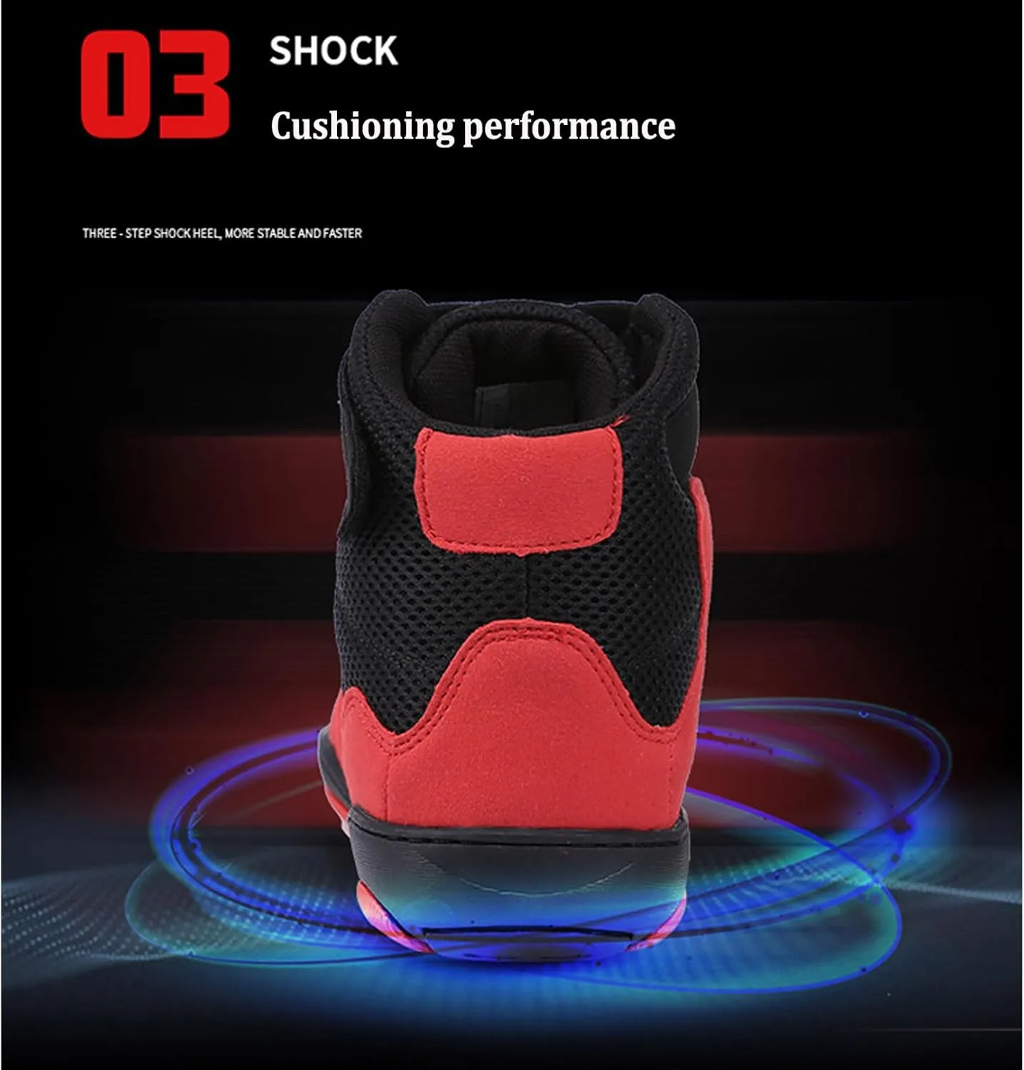 Mens' Lightweight Wrestling Shoes Unisex Breathable Fitness Shoes for Wrestling Boxing Weightlifting