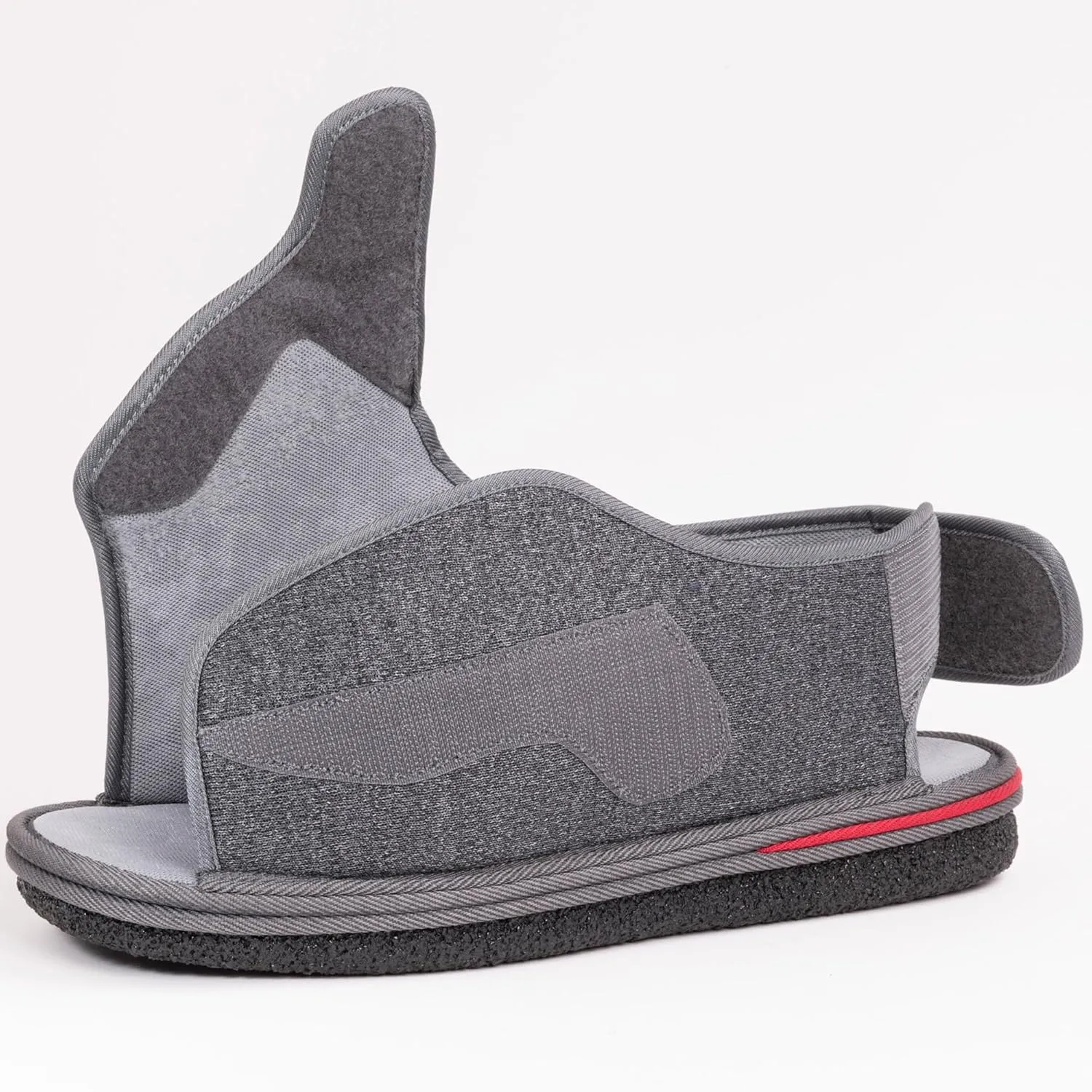 Mens Memory Foam Diabetic Slippers with Adjustable Closure, Extra Wide Comfy Warm Plush Fleece Arthritis Edema Swollen Diabetic House Shoes Machine Washable with Anti Slip Sole
