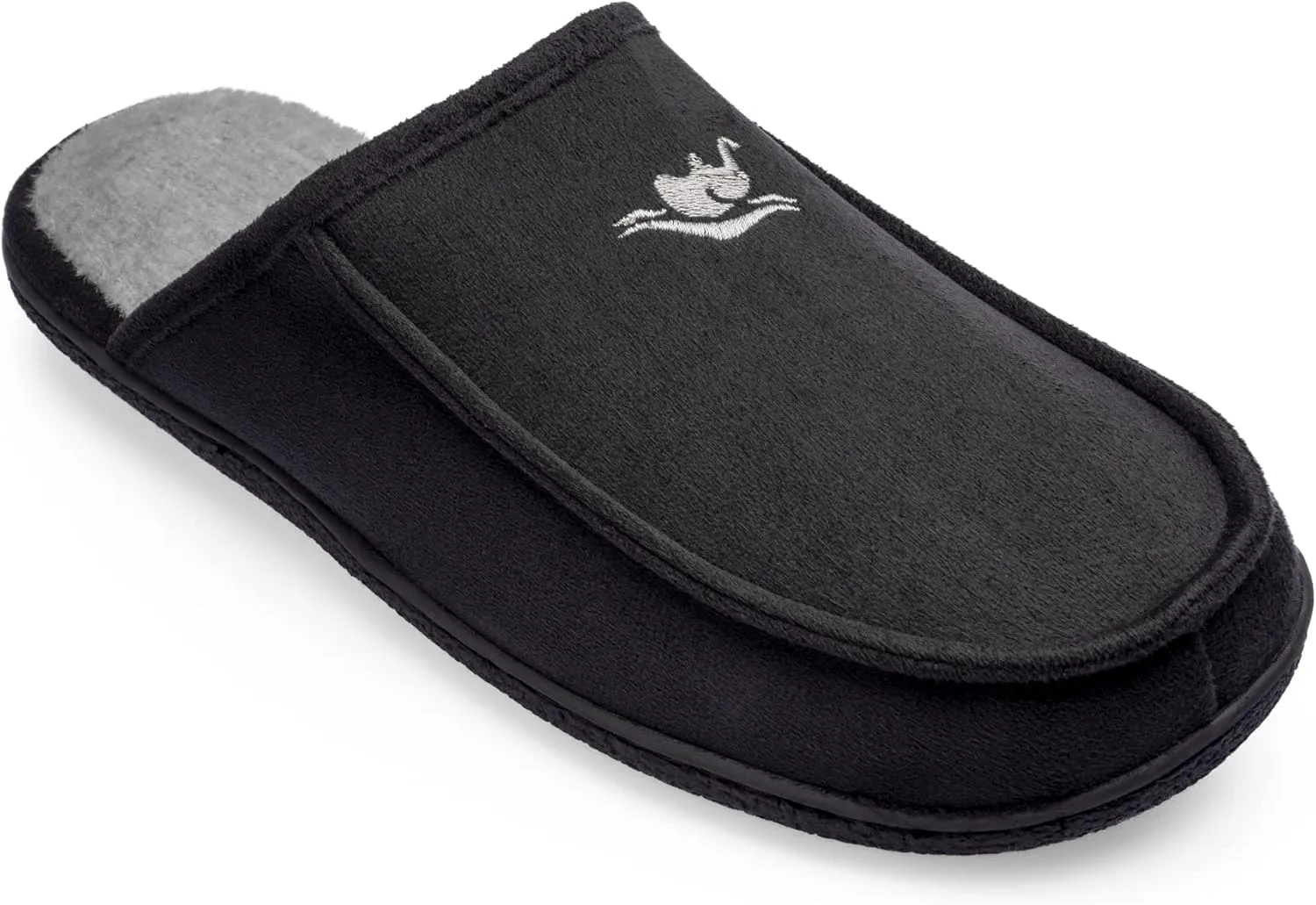 Men's Memory Foam House Slipper Suede Plush Lined Bedroom Shoes Indoor Outdoor Clog Slip on Orthotic House Shoes