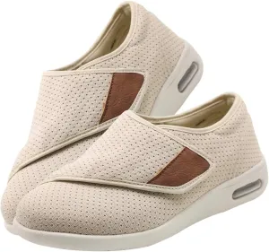 Men's Mesh Slip-on Trainers Walking Shoes for Plantar Fasciitis Orthopedic Sneakers for Men with Arch Support Wide Toe Box Shoes for Pain Relief with Non Slip Rubber Sole
