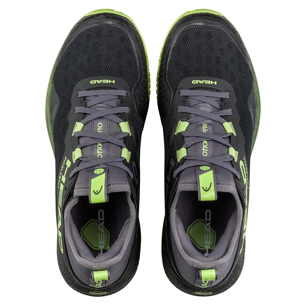 Men`s Motion Pro Pickleball Shoes Black and Lime