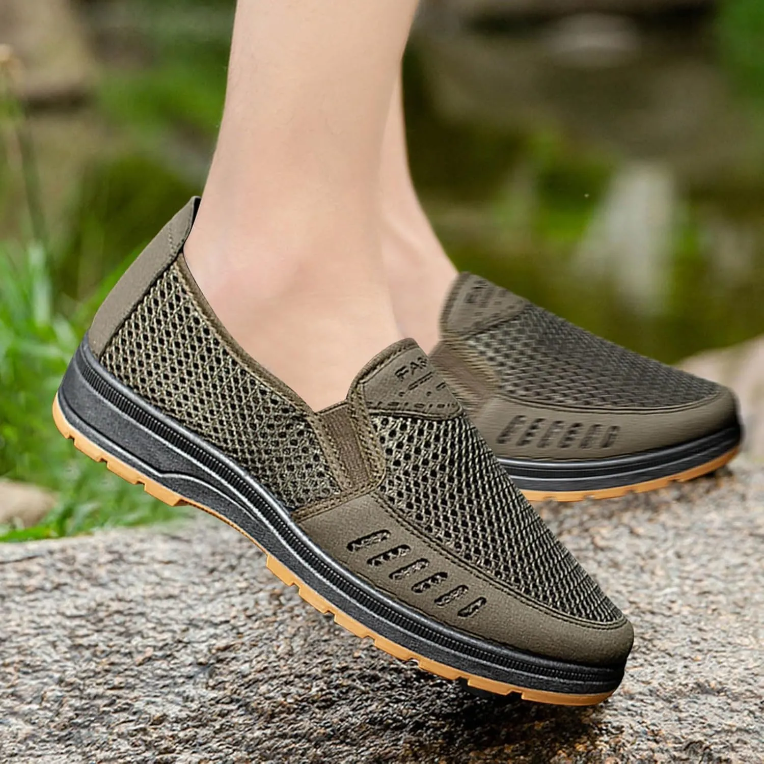 Men's Orthopedic Comfortable Slip-On Shoes Slip on Lightweight Breathable Fashion Sneaker Breathable Work Shoes