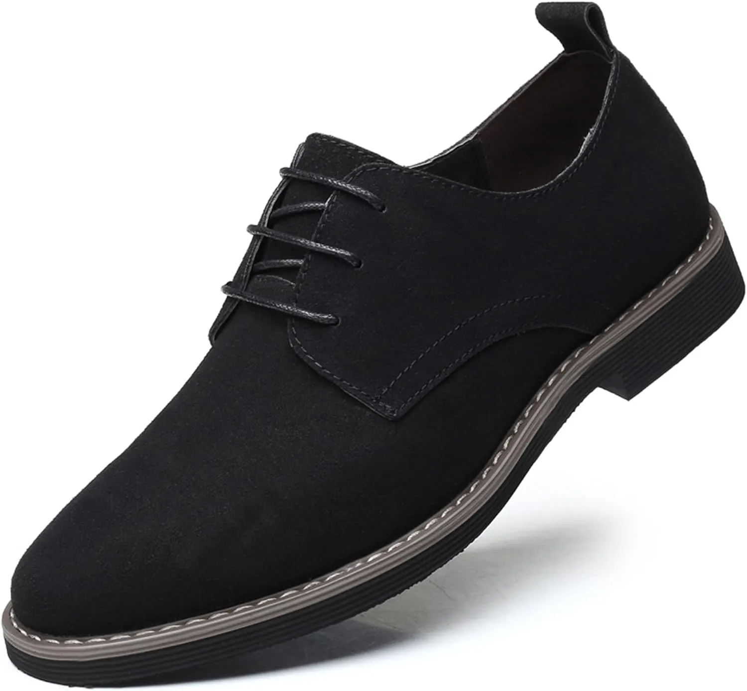 Men's Oxford Dress Shoes Classic Lace Up Casual Suede Leather Low-Top British Business Breathable Formal