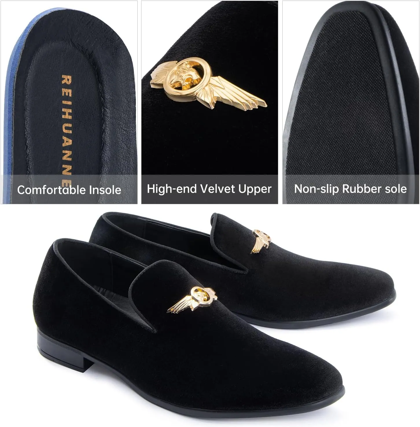 Men's Penny Slip-on Velvet Loafer Suede Dress Shoes Designer Smoking Slipper Prom Wedding Shoes