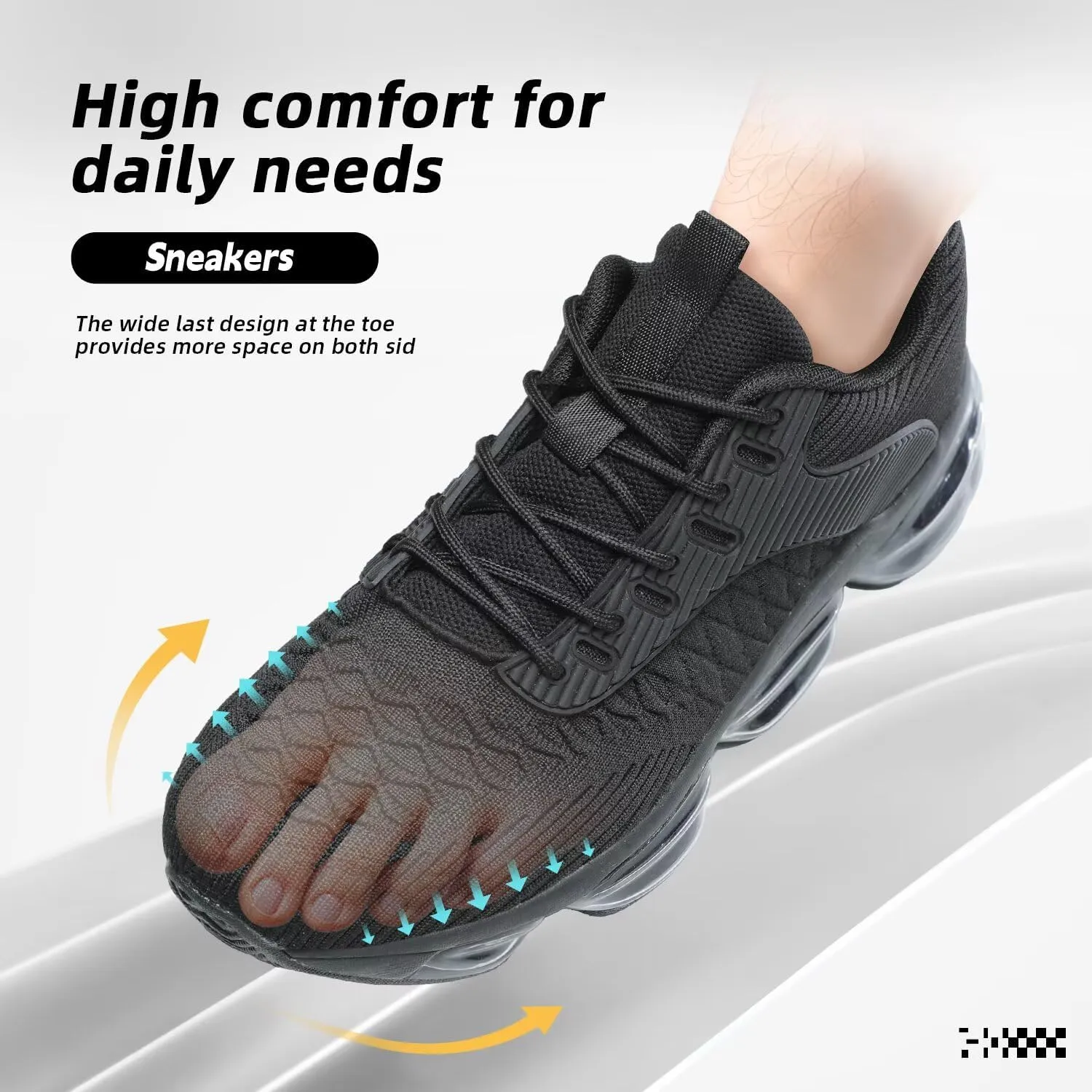 Mens Running Shoes Air Low Top Comfort Walking Lace Up Sneakers Breathable Fashion Tennis Sport Gym Fitness Cross Trainers