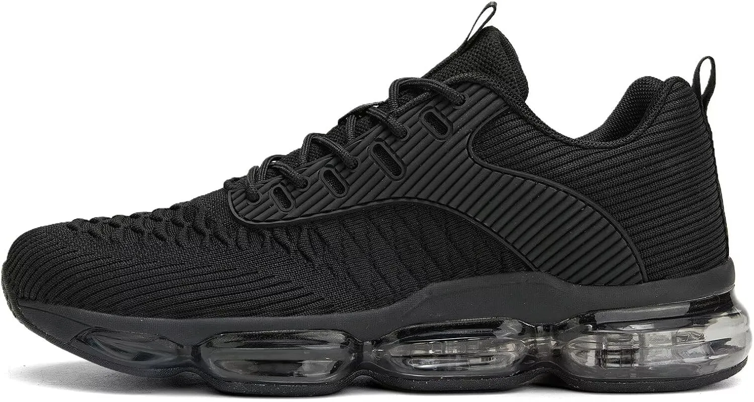Mens Running Shoes Air Low Top Comfort Walking Lace Up Sneakers Breathable Fashion Tennis Sport Gym Fitness Cross Trainers