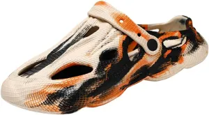 Men's sandals and slippers, fashionable hollow out beach shoes, lightweight and breathable non slip casual slippers