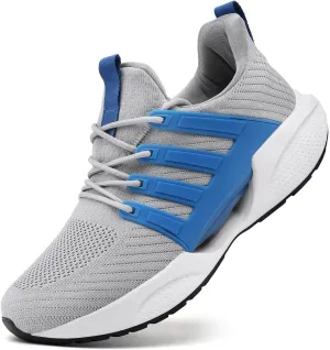 Mens Shoes Comfortable Shock Absorbing Light Non Slip Sneakers for Running Walking Road Sport Fashion Casual Breathable Soft