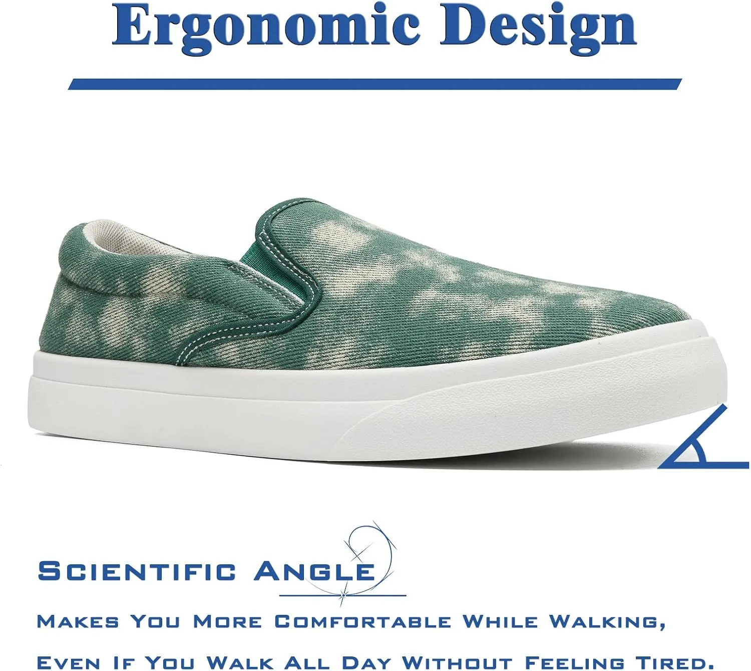 Men's Slip On Loafers Classic Canvas Shoes Casual Comfortable Flat Leisure Vintage Breathable Lightweight Dress Walking Sneakers