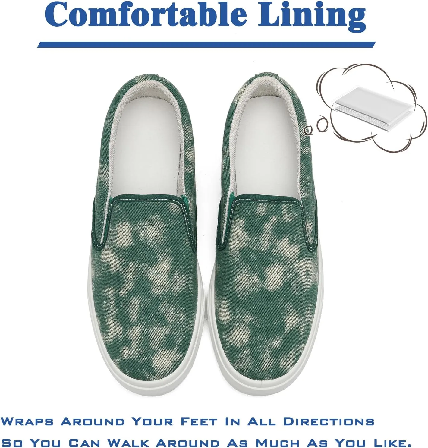 Men's Slip On Loafers Classic Canvas Shoes Casual Comfortable Flat Leisure Vintage Breathable Lightweight Dress Walking Sneakers