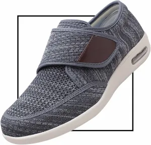 Men's Slip-On Loafers for Swollen Feet | Lightweight Canvas Walking Shoes with Memory Foam | Comfortable Casual Driving Slippers