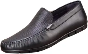 Men's Slip-on Shoe Classic Lightweight Sneaker Real Cowhide Leather Casual Shoes
