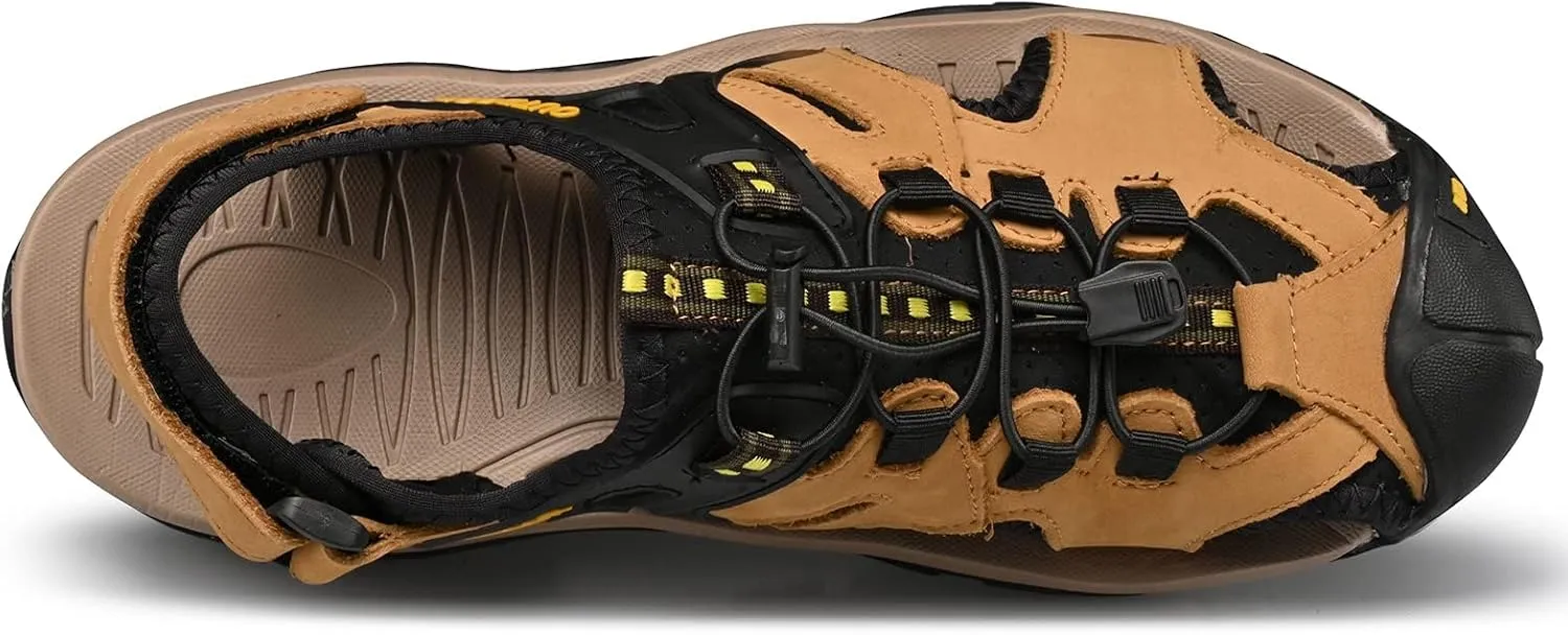Men's Sport Sandals Outdoor Hiking Sandals Closed Toe Water Sandals Casual Lightweight Summer Breathable Beach Shoes