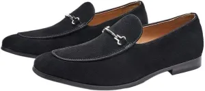 Mens Suede Leather Classic Slip On Oxford Shoes Lightweight Retro Casual Flats Loafers for Daily Walking Business Shoes