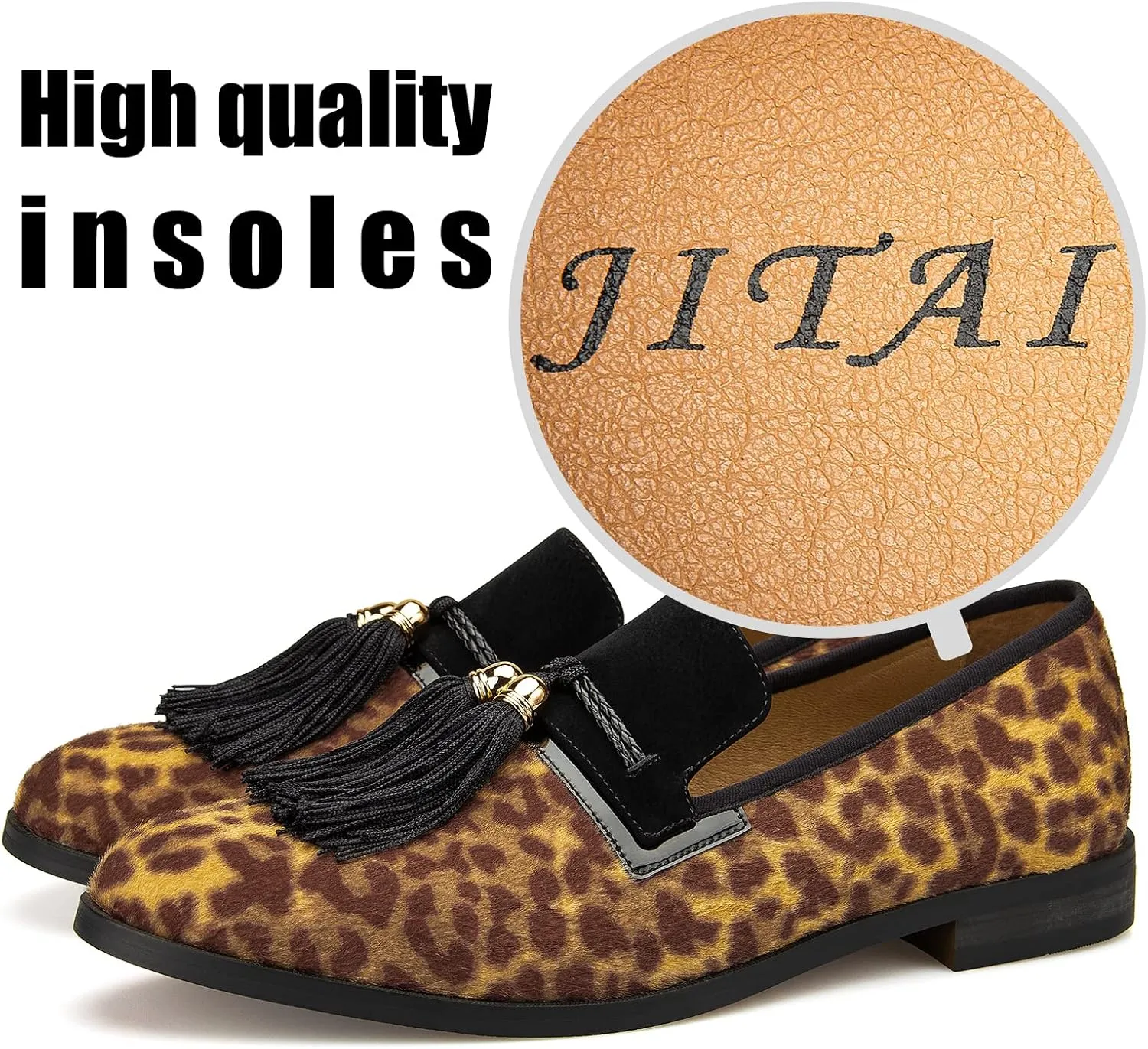 Men's Vintage Velvet Embroidery Noble Loafer Shoes Slip-on Loafer Smoking Slipper Tassel Loafer
