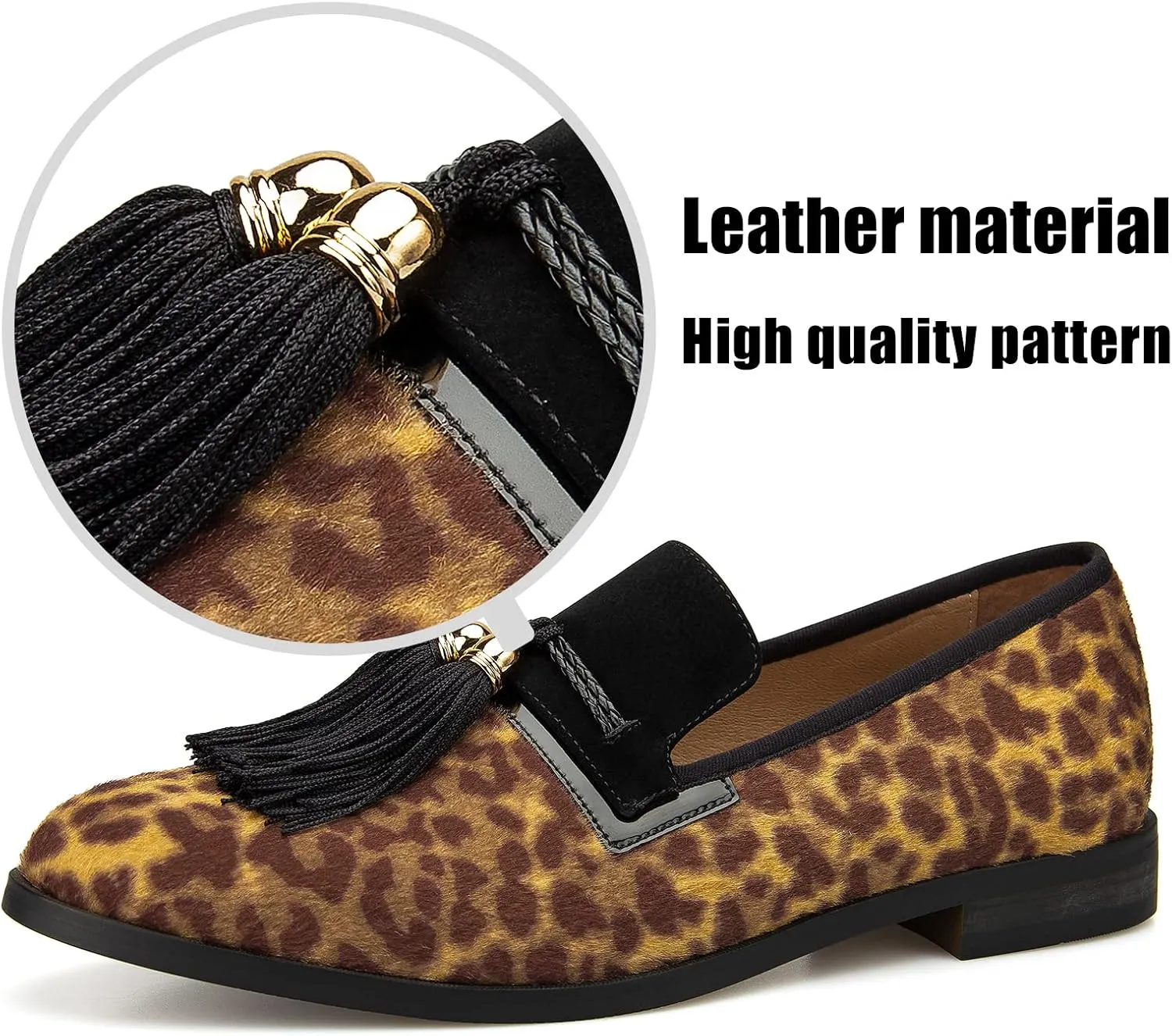Men's Vintage Velvet Embroidery Noble Loafer Shoes Slip-on Loafer Smoking Slipper Tassel Loafer