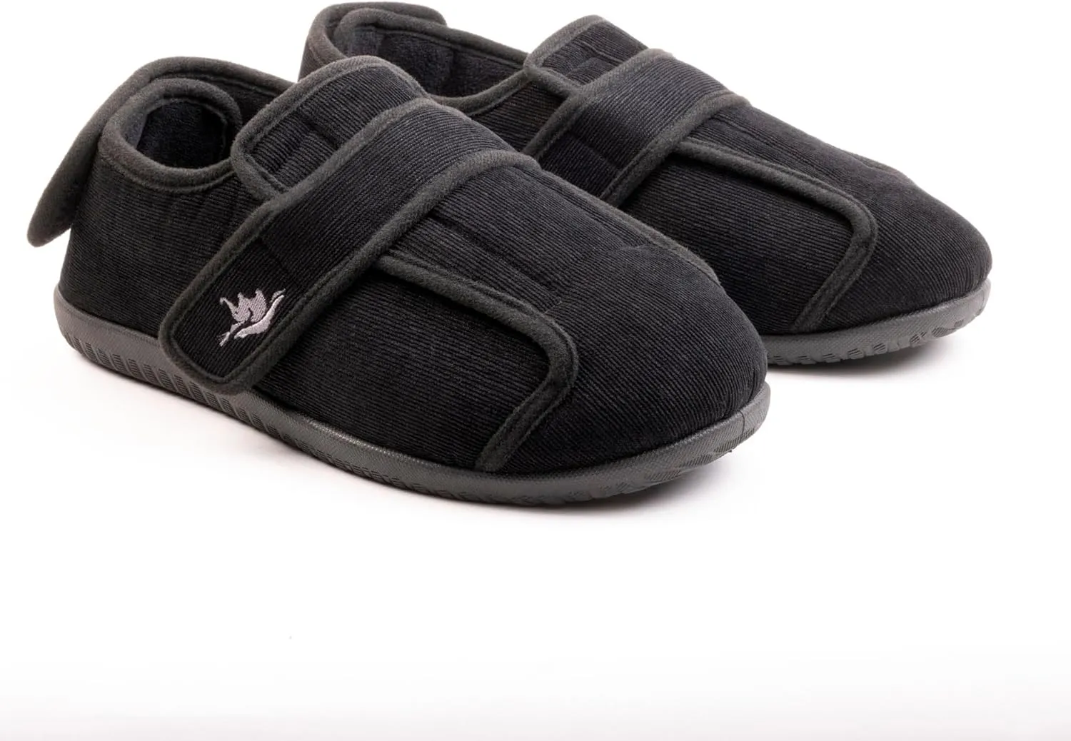 Men's Wide 80-D Memory Foam Diabetic Slippers with Adjustable Closures Breathable Washable Indoor/Outdoor House Shoe w/Anti Slip Sole