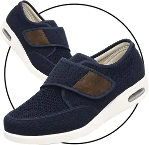 Men's Wide Fit Slip-On Trainers | Comfortable Memory Foam Casual Walking Shoes for Gym and Sports