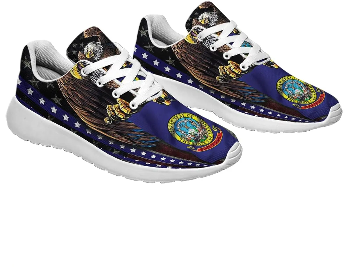 Mens Womens America Eagle Running Shoes,Athletic Tennis Sneakers Casual Breathable Gym Shoes