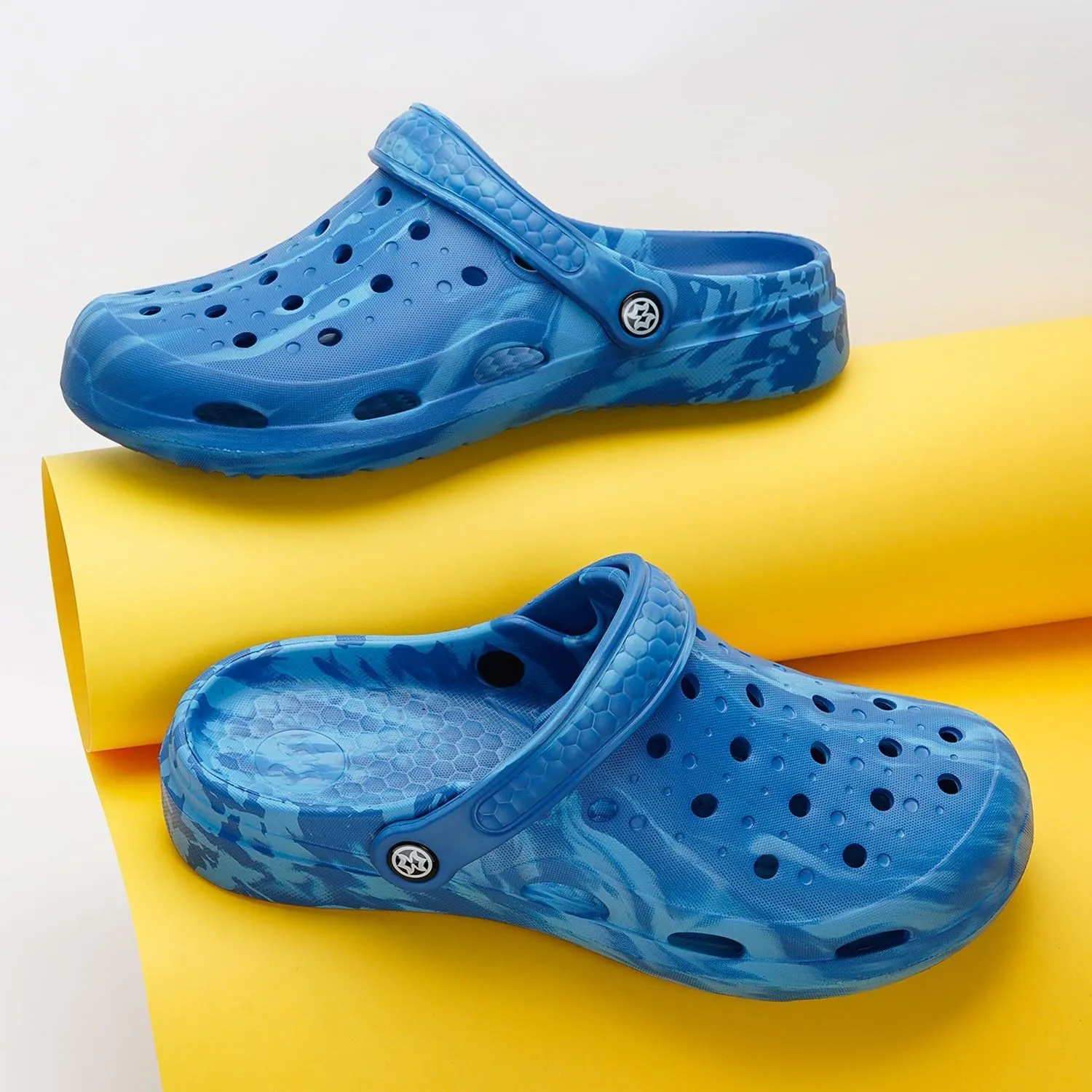 Mens Womens Garden Clogs Shoes with Arch Support Unisex Gardening Slip on Sandals Beach Slippers Shoes Tie-Dye Clog