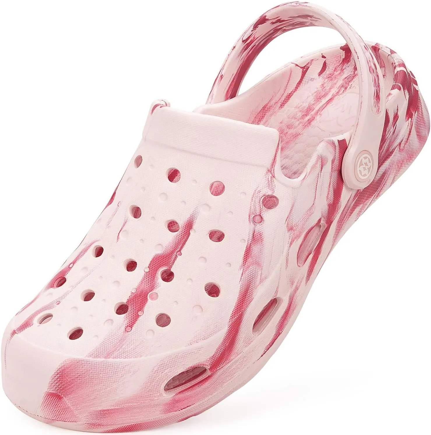 Mens Womens Garden Clogs Shoes with Arch Support Unisex Gardening Slip on Sandals Beach Slippers Tie-Dye Clog