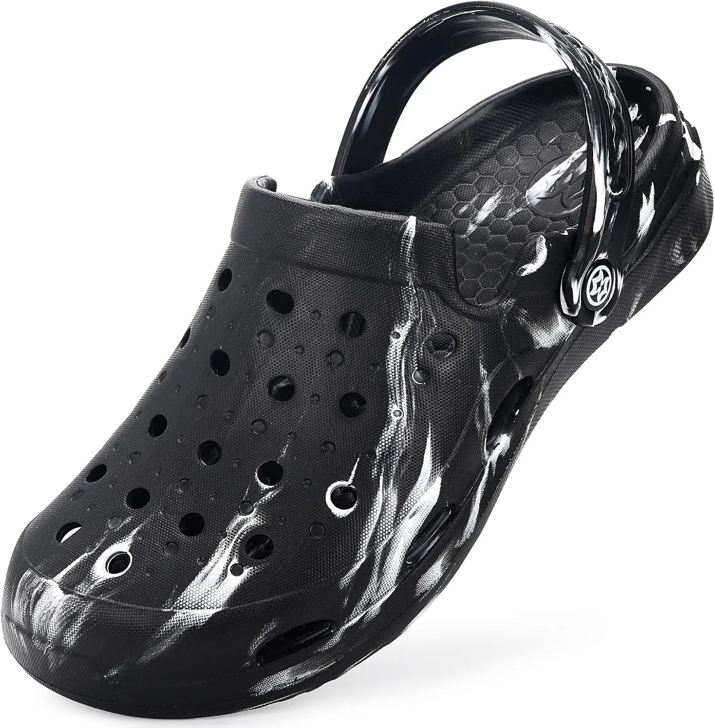 Mens Womens Garden Clogs Shoes with Arch Support Unisex Gardening Slip on Sandals Beach Slippers Tie-Dye Clog