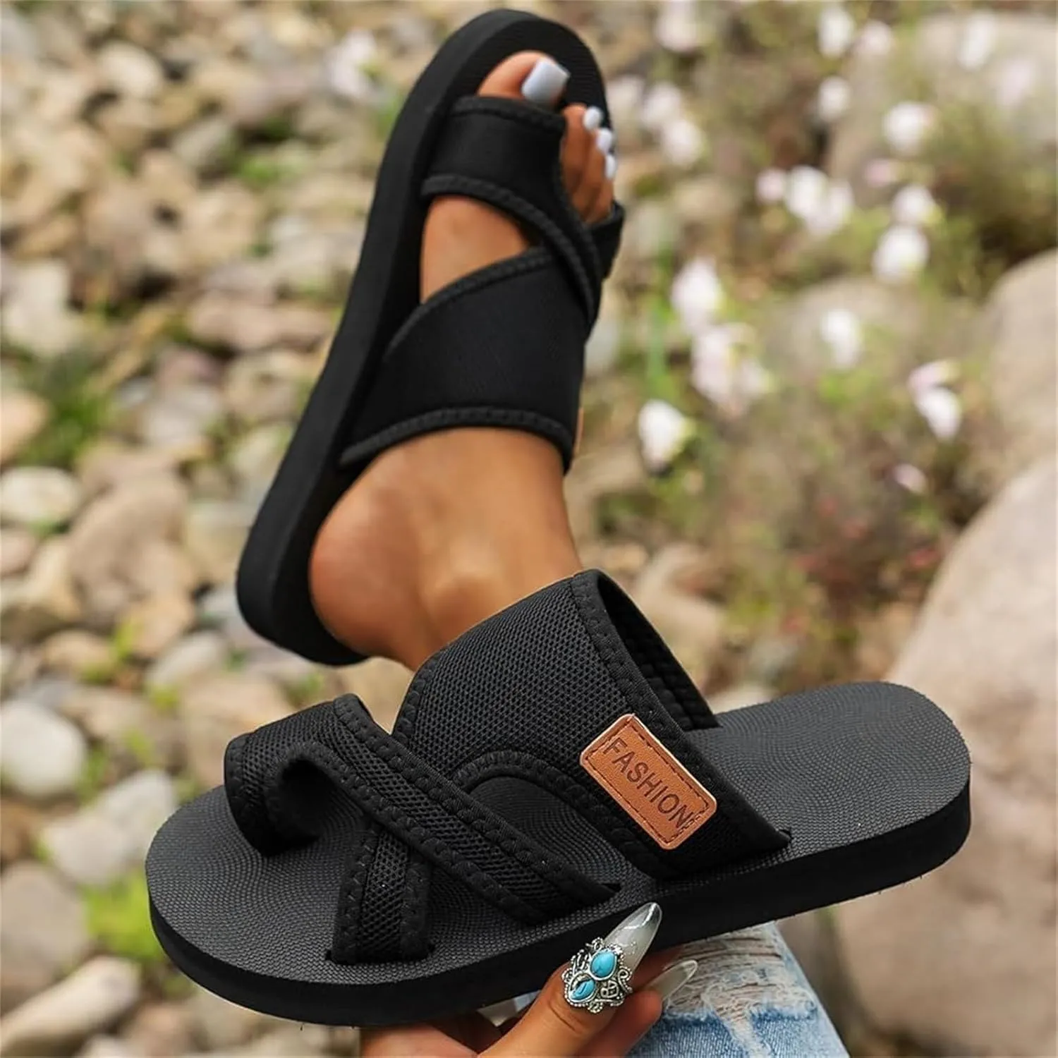 Mesh Sandals for Women Orthowalk Shoes Orthopedic Arch Support Beach Breathable Comfortable Wide Hollow Slides