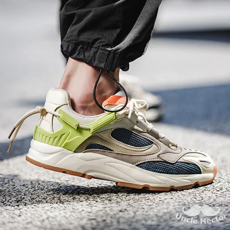 Mesh sneakers | Retro Jogging Sneaker | chunky sneakers | 'Geocentric'