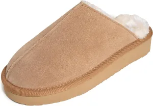 Minnetonka Women's Stefanie Suede Slip On Clog Scuff Slipper