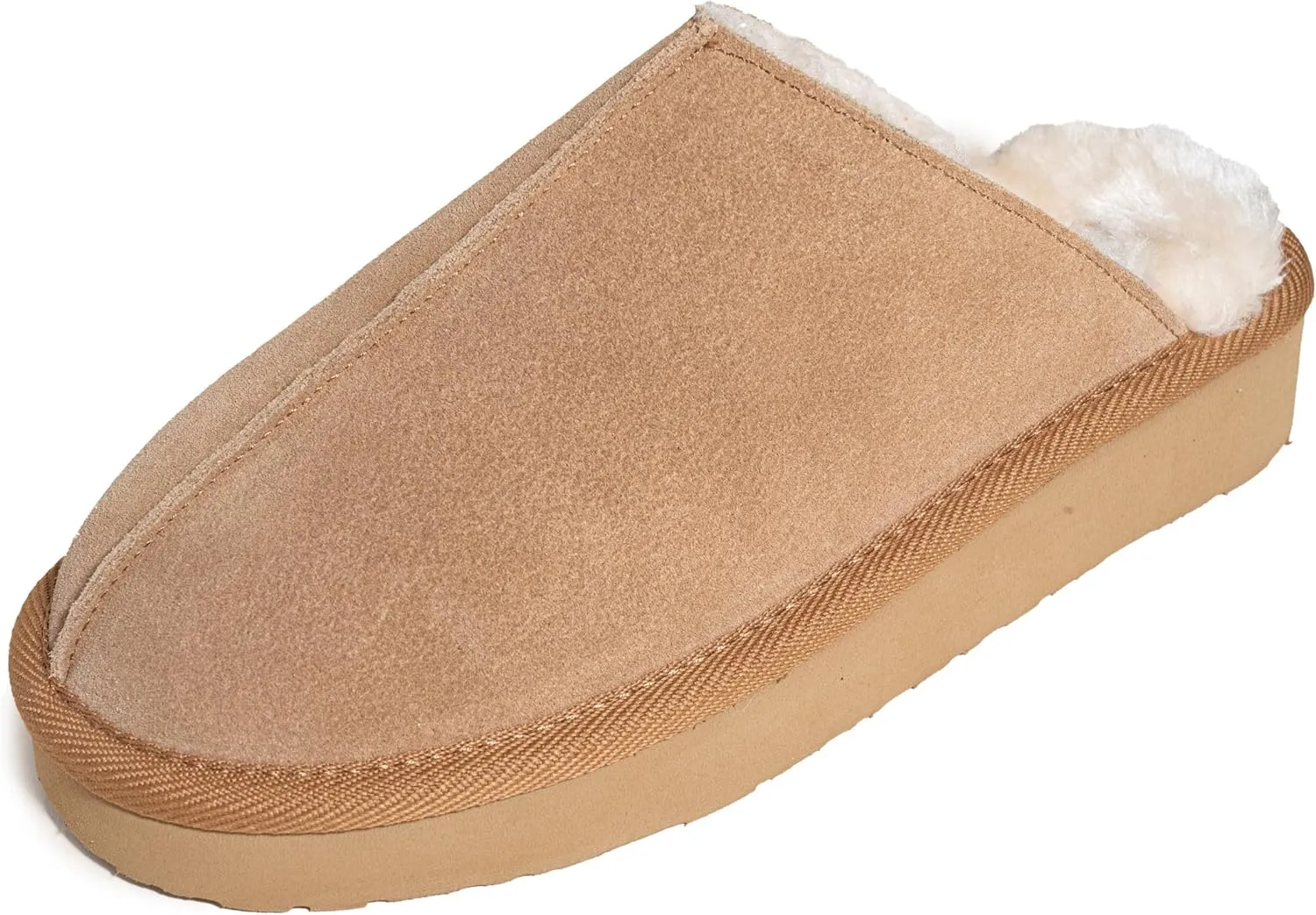 Minnetonka Women's Stefanie Suede Slip On Clog Scuff Slipper