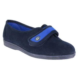 Mirak Andrea Touch Fastening Slipper Navy
