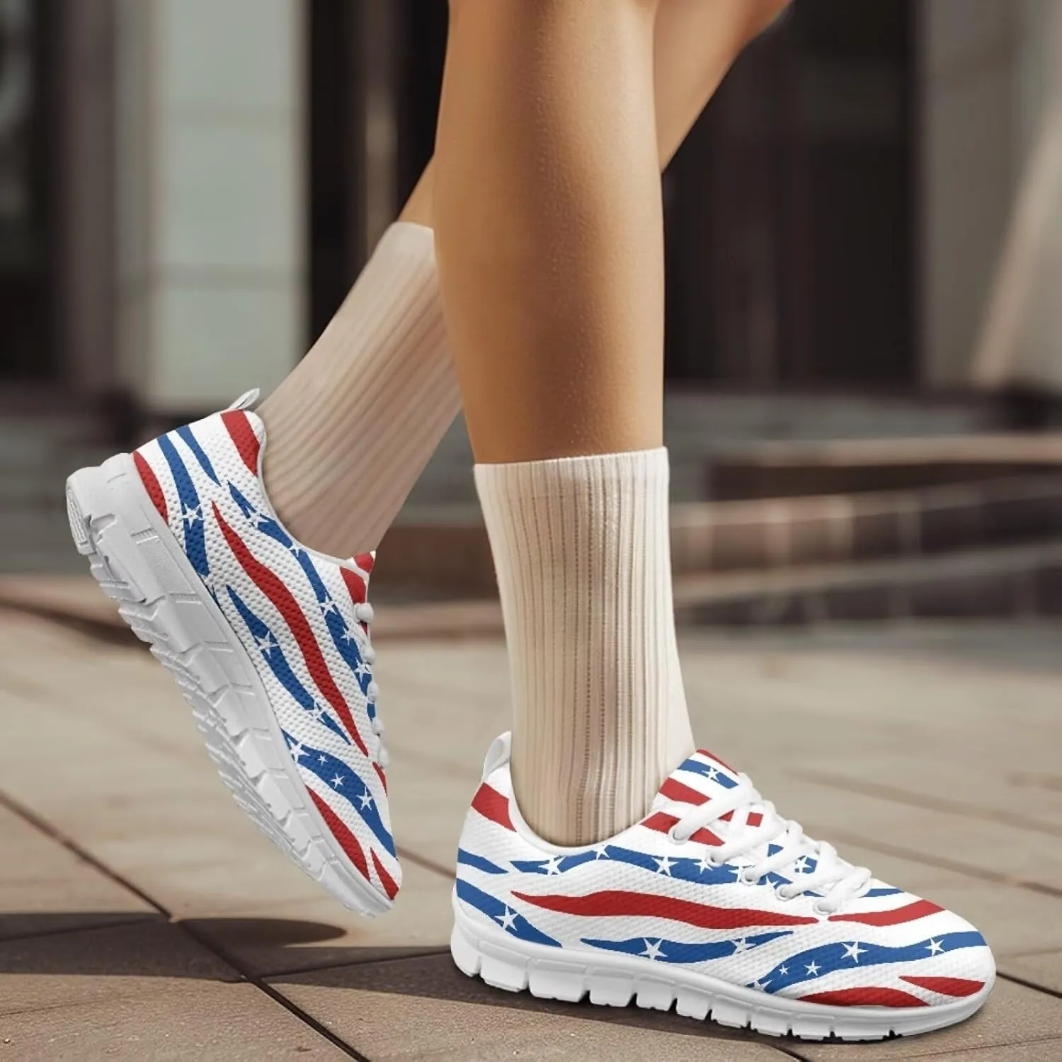 Modysero Lightweight Fashion Shoes for Women Non Slip Lace Up Shoes Soft Breathable Womens Tennis Sneakers
