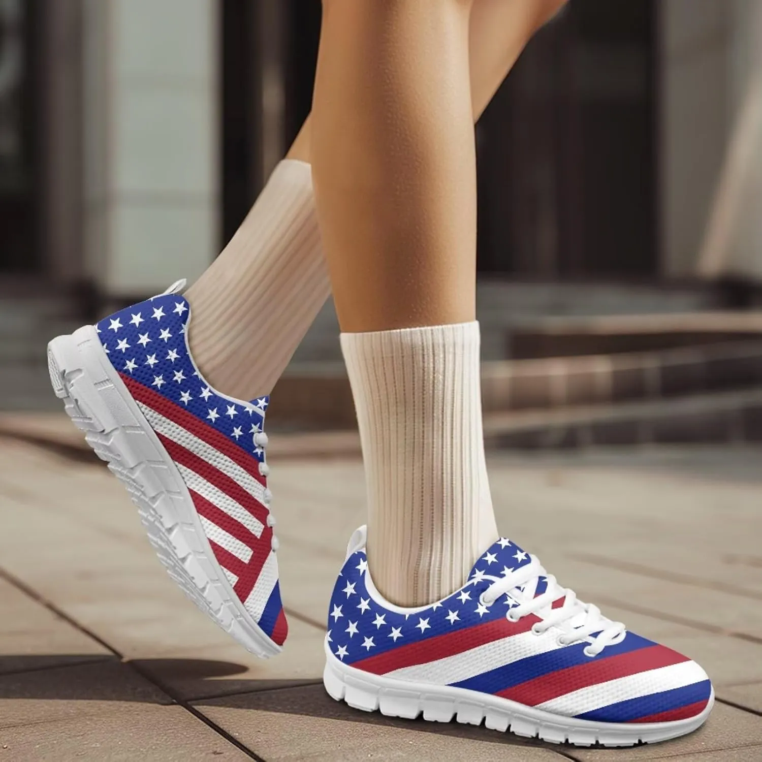 Modysero Walking Shoes Women Lightweight Non Slip Lace Up Sneakers for Outdoor Travel Casual Soft Daily Ladies Footwear