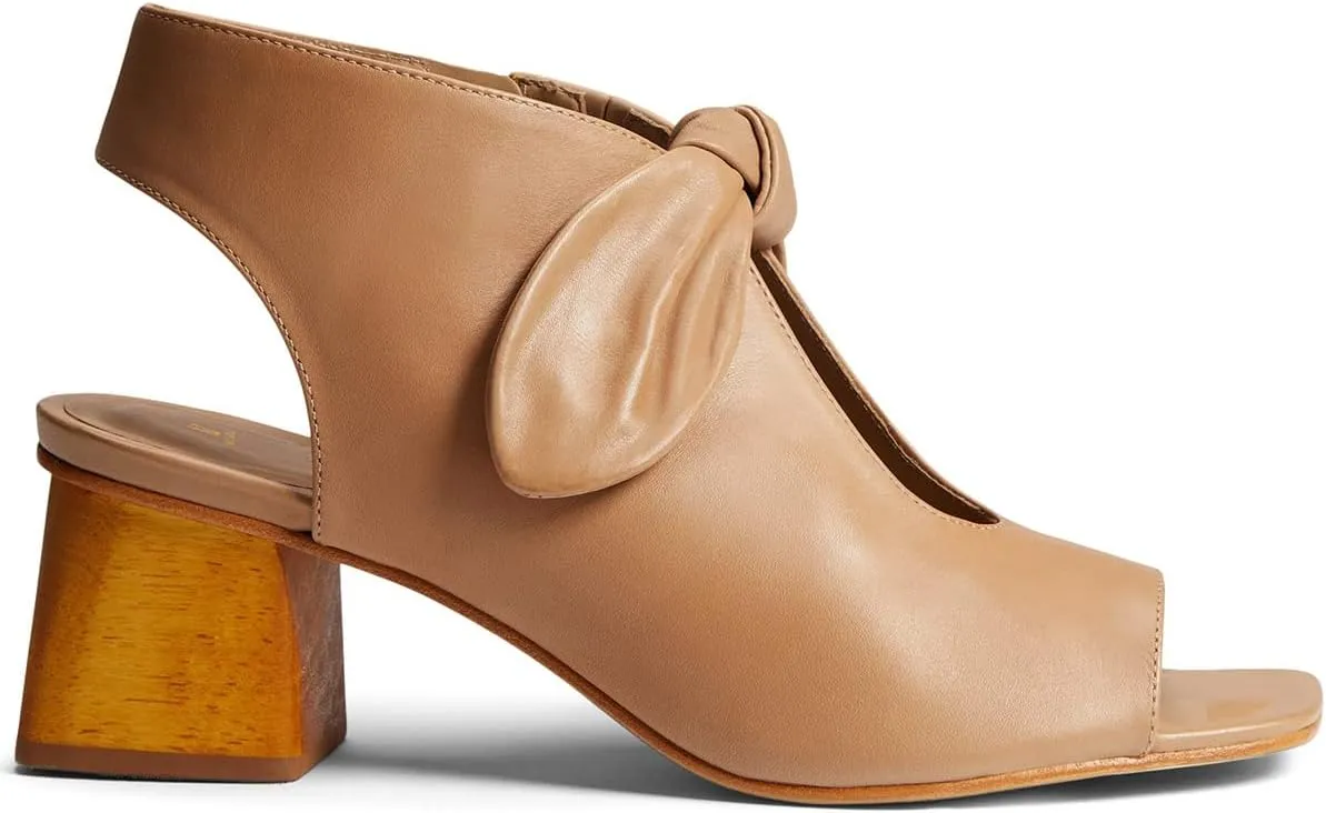 MOOMMO Women Heeled Sandals with Bow Open Toe Low Chunky Block Heel Sandal Booties Cutout 2" Heels Backless Slingback Dress Shoes Peep Toe Back Zipper Suede Sandal Dressy Casual Summer Beach 4-13 M US