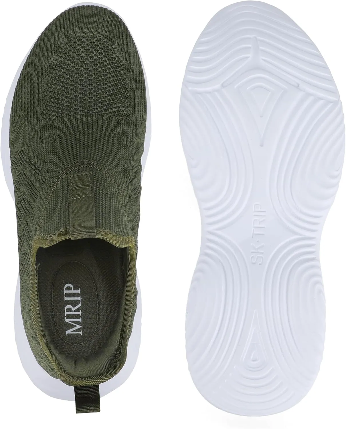MRIP Mens Slip On Walking Shoes Lightweight Non Slip Gym Workout Running Shoes Mesh Breathable Cushion Fashion Tennis Athletic Casual Sneakers