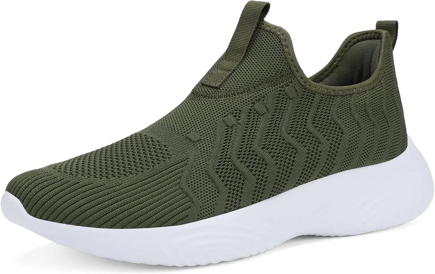 MRIP Mens Slip On Walking Shoes Lightweight Non Slip Gym Workout Running Shoes Mesh Breathable Cushion Fashion Tennis Athletic Casual Sneakers