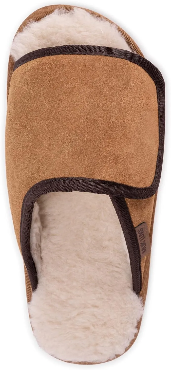 MUK LUKS Men's Leather Goods Topher Open Toe Slipper