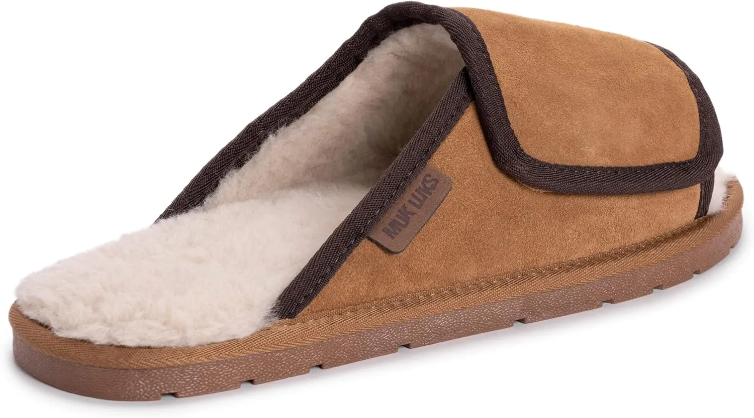 MUK LUKS Men's Leather Goods Topher Open Toe Slipper