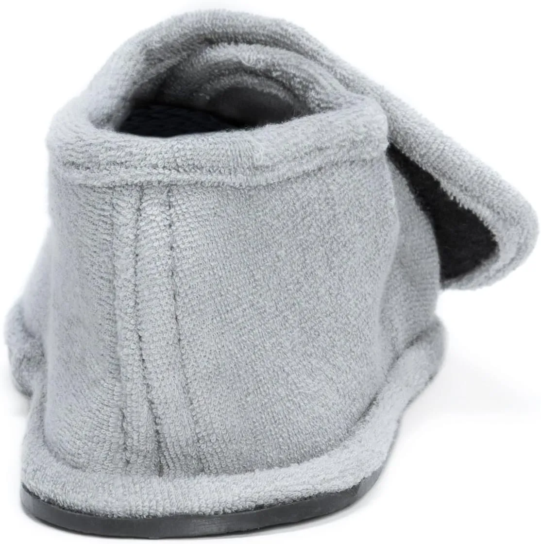 MUK LUKS Men's Terry Adjustable Open Toe Full Foot-Navy Slipper