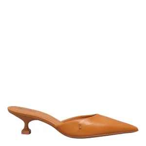 Mule Couro Santa Lolla Caramelo Salto Baixo Taça