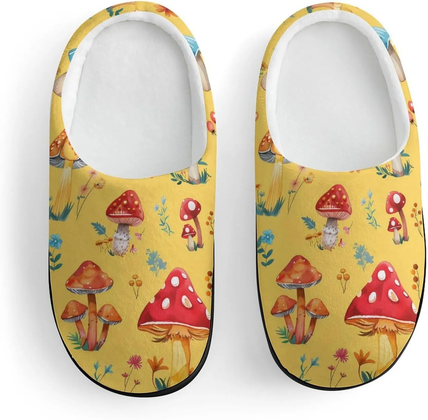 Mushroom Kids Toddler Cotton Slippers Slip-on House Shoes for Bedroom Indoor Outdoor