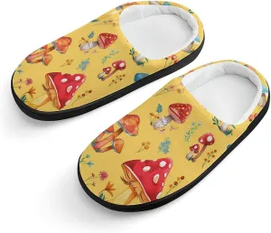 Mushroom Kids Toddler Cotton Slippers Slip-on House Shoes for Bedroom Indoor Outdoor
